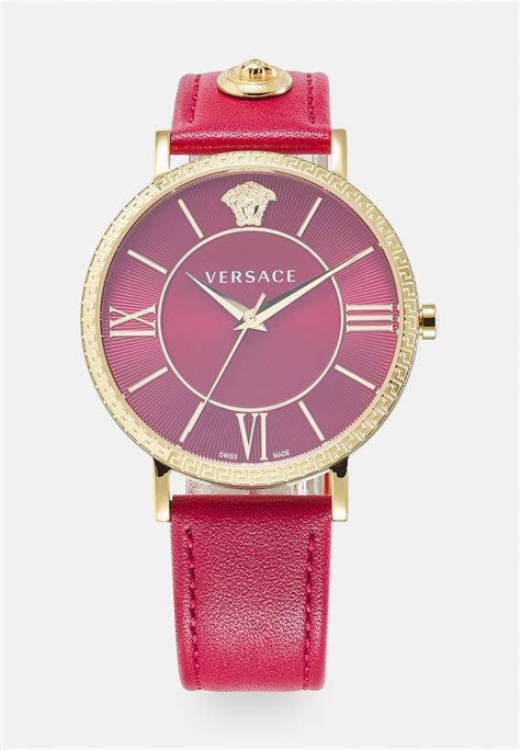 versace horloge rood|Versace women's watch.